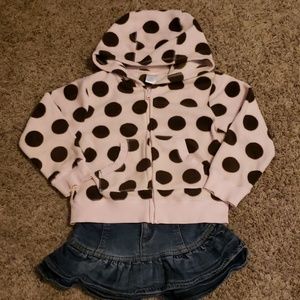 2-pc: Gymboree Hoodie and Place Skirt